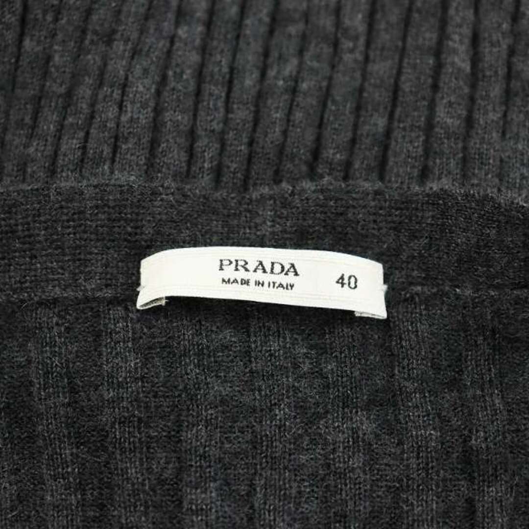 PRADA - プラダ カーディガン リブ 長袖 カシミヤ シルク混 絹 PRADA - プラダ カーディガン リブ 長袖 カシミヤ シルク混 絹