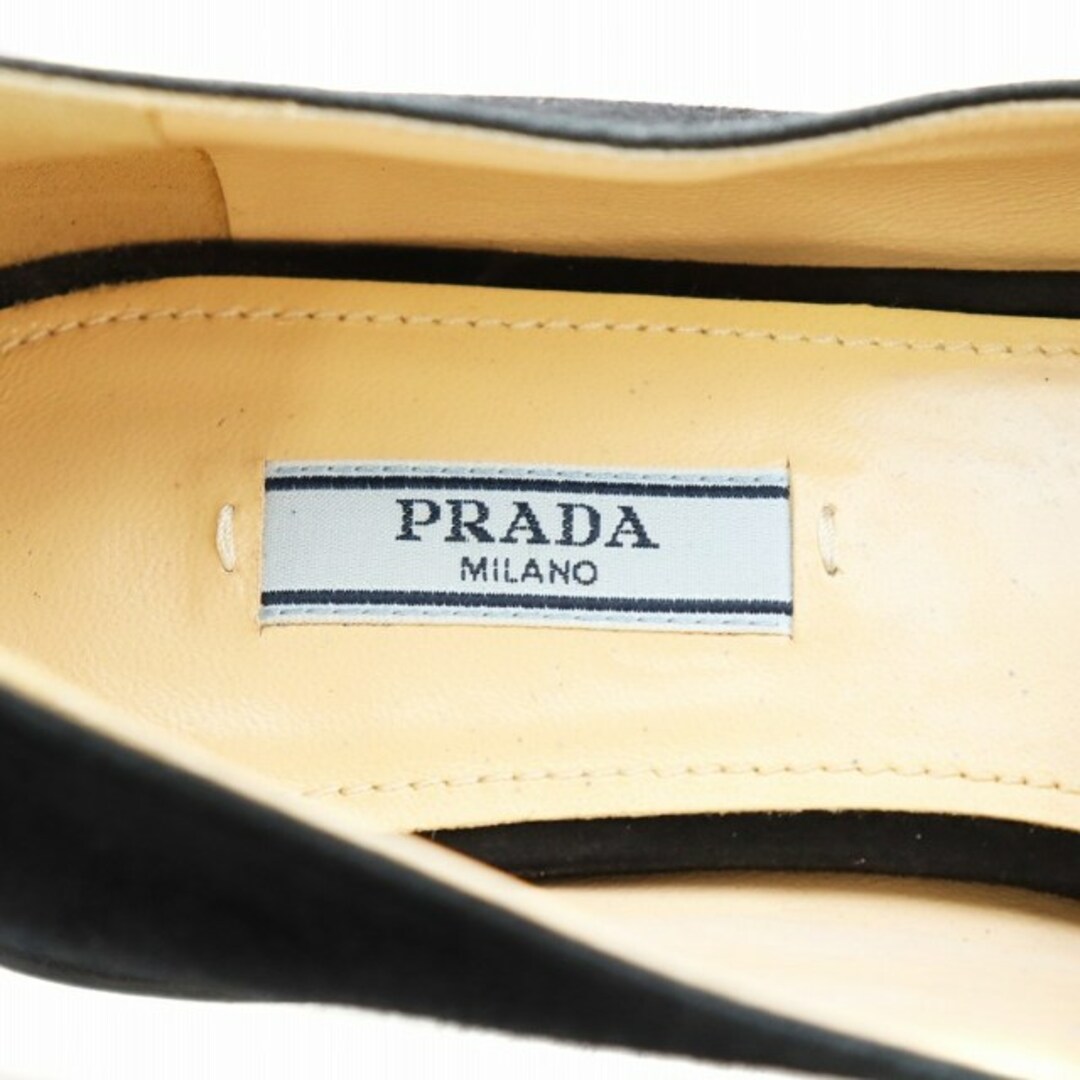 PRADA - プラダ パンプス ラウンドトゥ ビジュー スエード 36.5 PRADA - プラダ パンプス ラウンドトゥ ビジュー スエード 36.5