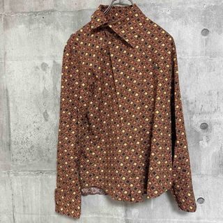 Vivienne Westwood - Vivienne Westwood 襟変形シャツ 総柄 茶色 Vivienne Westwood - Vivienne Westwood 襟変形シャツ 総柄 茶色