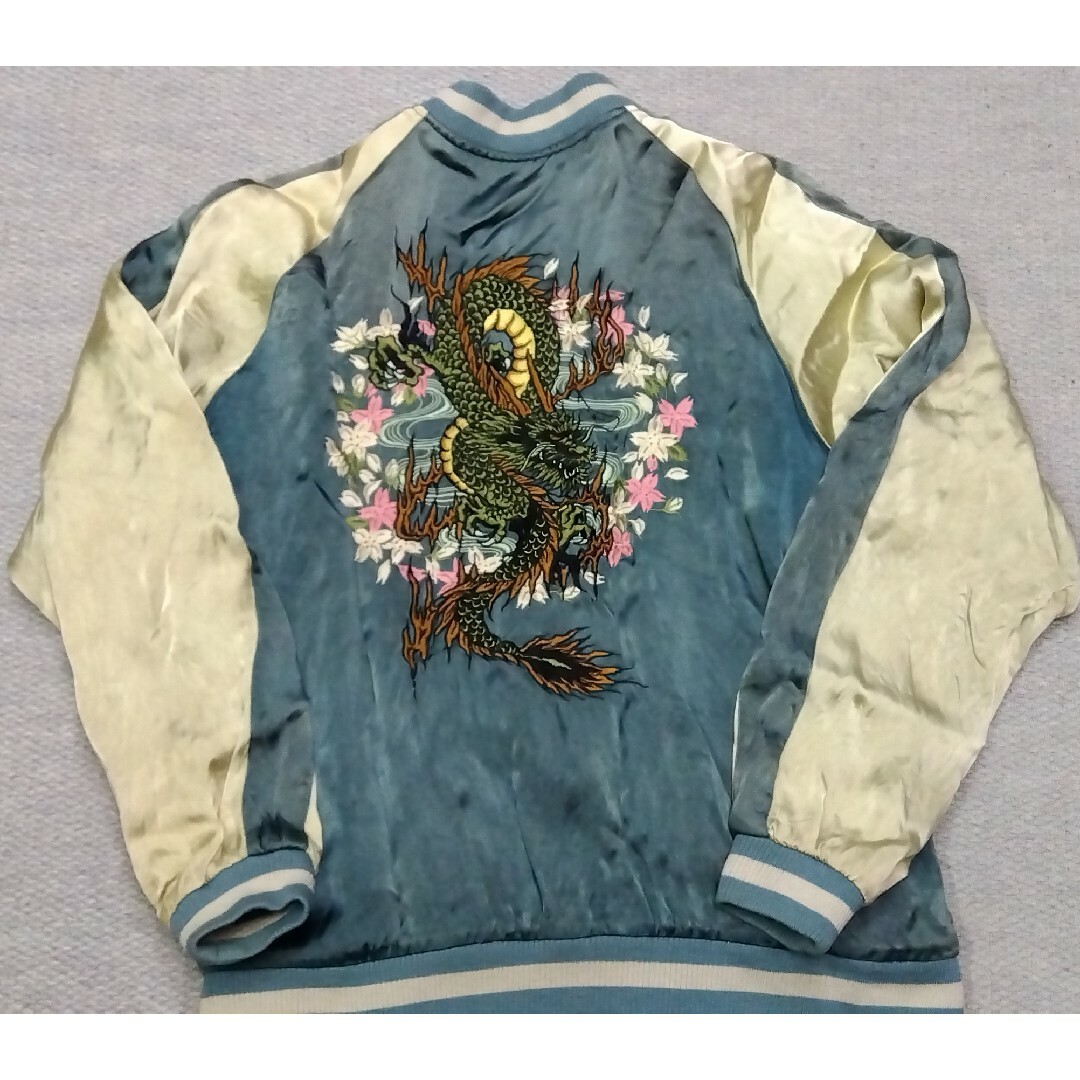 美麗☆ 百花繚乱リバーシブルスカジャン 桜龍柄 レーヨン製 美麗☆ 百花繚乱リバーシブルスカジャン 桜龍柄 レーヨン製