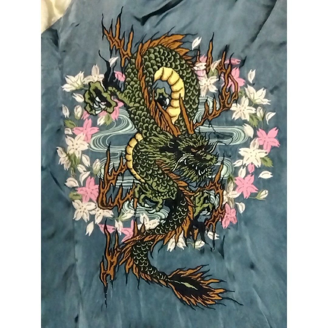 美麗☆ 百花繚乱リバーシブルスカジャン 桜龍柄 レーヨン製 美麗☆ 百花繚乱リバーシブルスカジャン 桜龍柄 レーヨン製