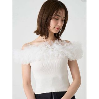 SNIDEL - snidel スナイデル フォックスアルパカオフショルプル SNIDEL - snidel スナイデル フォックスアルパカオフショルプル
