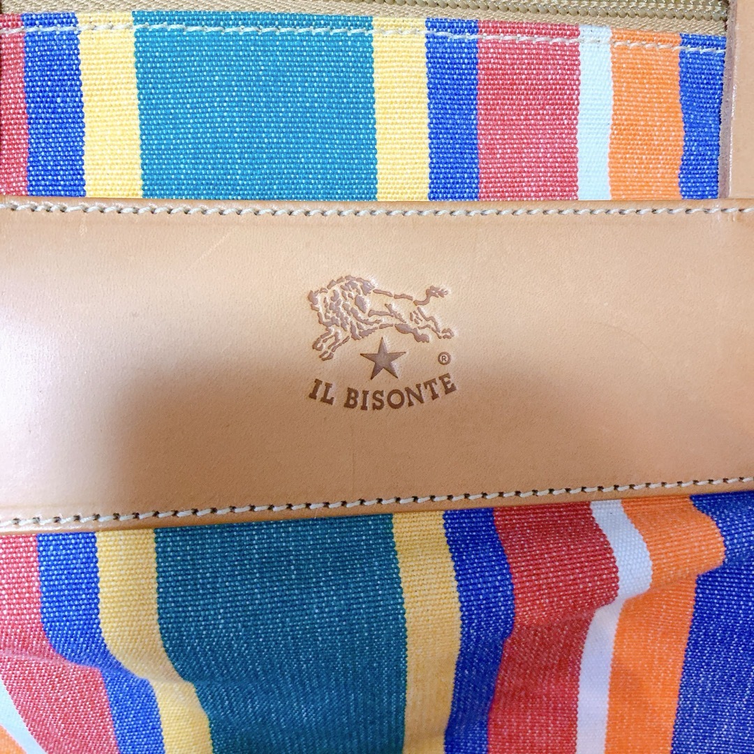 IL BISONTE - 【未使用級】IL BISONTE マルチストライプ トート IL BISONTE - 【未使用級】IL BISONTE マルチストライプ トート
