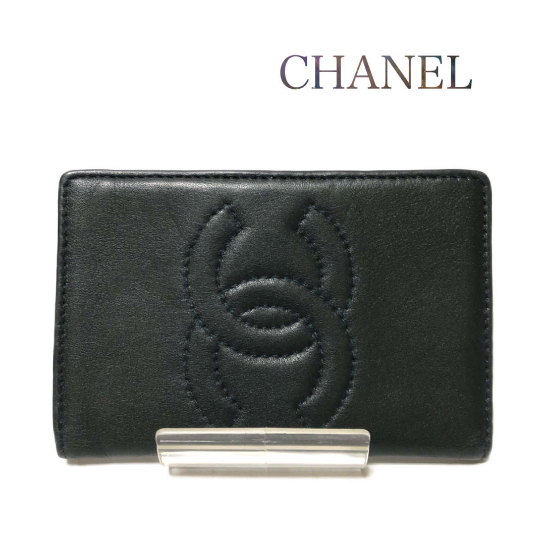 CHANEL - 【美品】CHANEL シャネル ココマーク 二つ折りカード CHANEL - 【美品】CHANEL シャネル ココマーク 二つ折りカード