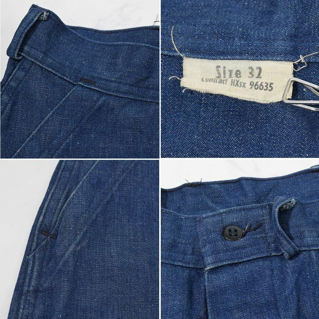 40s US NAVY ヴィンテージ デニムトラウザー ベイカーパンツ M 40s US NAVY ヴィンテージ デニムトラウザー ベイカーパンツ M