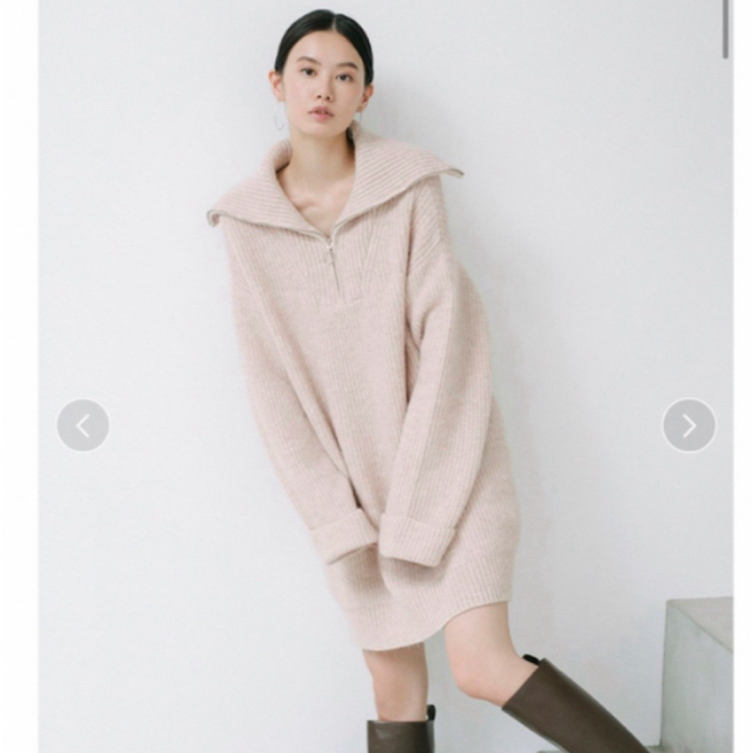 SNIDEL - スナイデル♡ スキッパーミニニットワンピースの通販 SNIDEL - スナイデル♡ スキッパーミニニットワンピースの通販