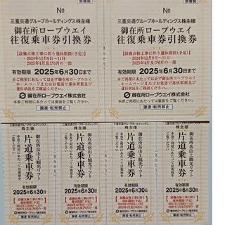 2人分　御在所ロープウェイ券2枚　リフト券4枚(その他)