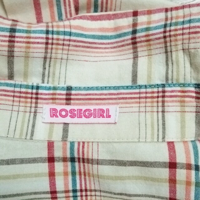 Rosegirl(ローズガール)の○ROSEGIRL♡美品バックプリントチェックシャツZARA H&M好きの方にも レディースのトップス(シャツ/ブラウス(長袖/七分))の商品写真