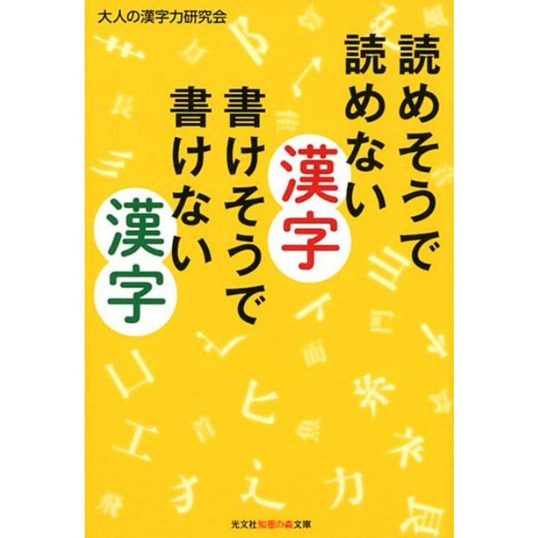 読めそうで読めない漢字 書けそうで書けない漢字 /光文社/大人の漢字力研究会(文庫) エンタメ/ホビーのエンタメ その他(その他)の商品写真