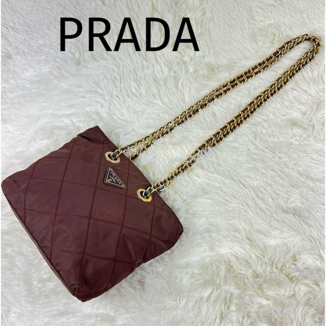 PRADA - PRADA プラダ チェーンショルダーバッグ キルティン PRADA - PRADA プラダ チェーンショルダーバッグ キルティン