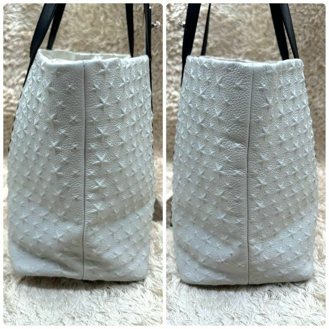 JIMMY CHOO - 【美品】ジミーチュウ トートバッグ ホワイト JIMMY CHOO - 【美品】ジミーチュウ トートバッグ ホワイト