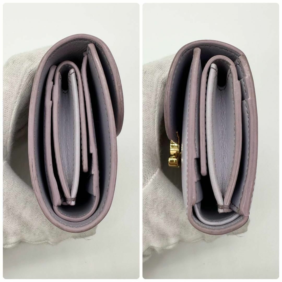 CELINE - 【美品】セリーヌ 三つ折財布 パープル トリオンフ CELINE - 【美品】セリーヌ 三つ折財布 パープル トリオンフ