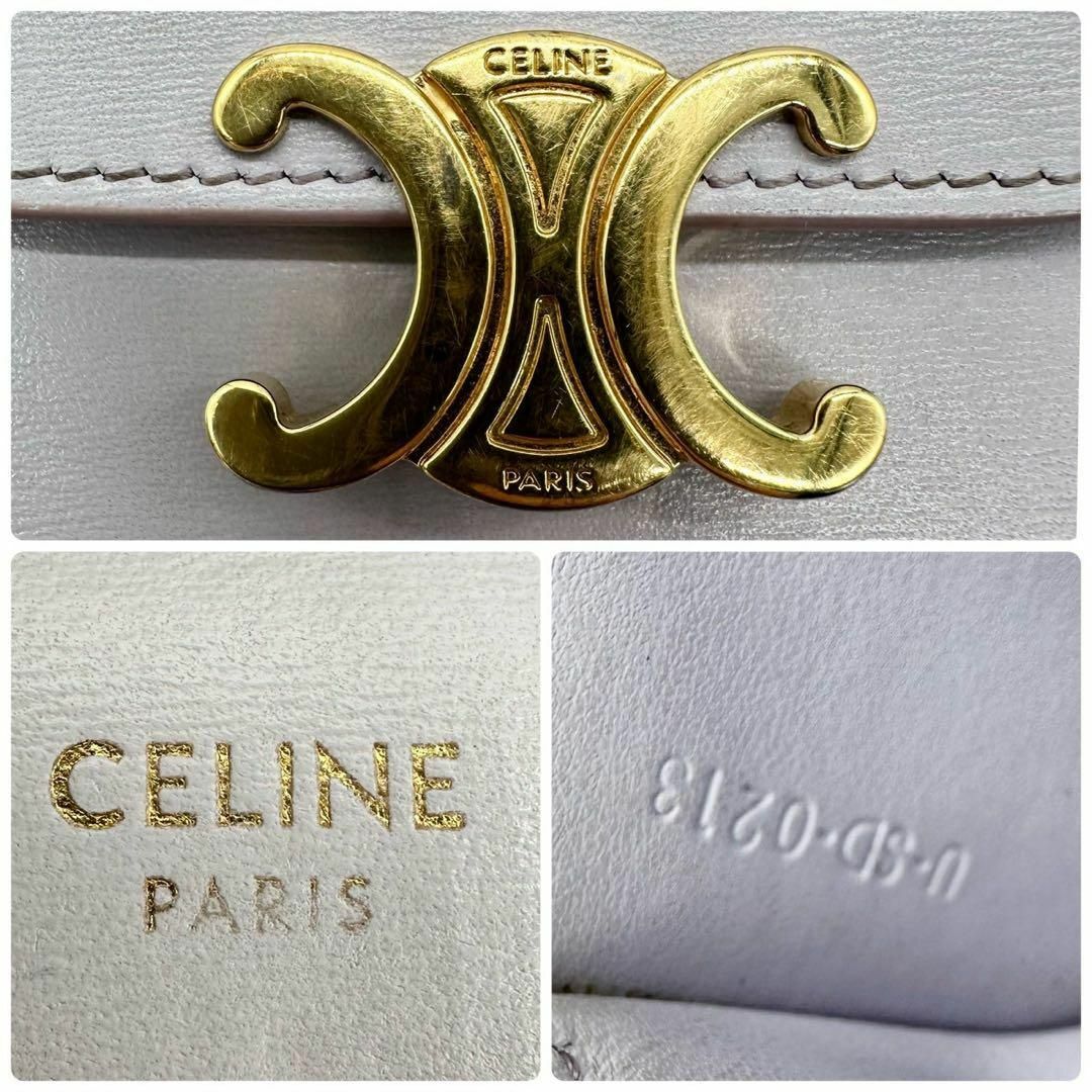 CELINE - 【美品】セリーヌ 三つ折財布 パープル トリオンフ CELINE - 【美品】セリーヌ 三つ折財布 パープル トリオンフ