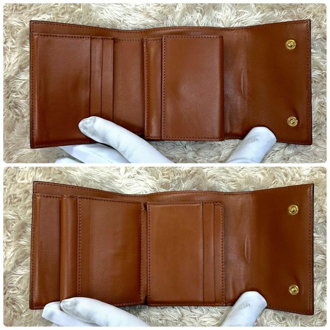 CELINE - 【美品】セリーヌ 三つ折財布 ブラウン トリオンフ CELINE - 【美品】セリーヌ 三つ折財布 ブラウン トリオンフ