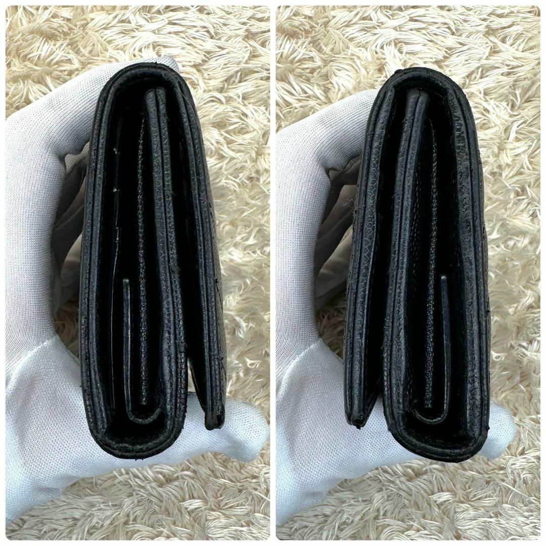 SAINT LAURENT - 【美品】サンローラン 三つ折財布 ブラック V SAINT LAURENT - 【美品】サンローラン 三つ折財布 ブラック V