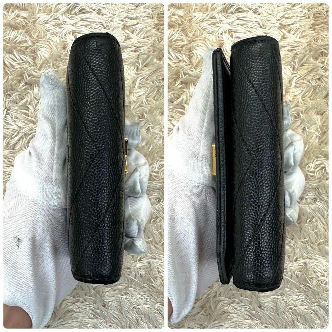 SAINT LAURENT - 【美品】サンローラン 三つ折財布 ブラック V SAINT LAURENT - 【美品】サンローラン 三つ折財布 ブラック V