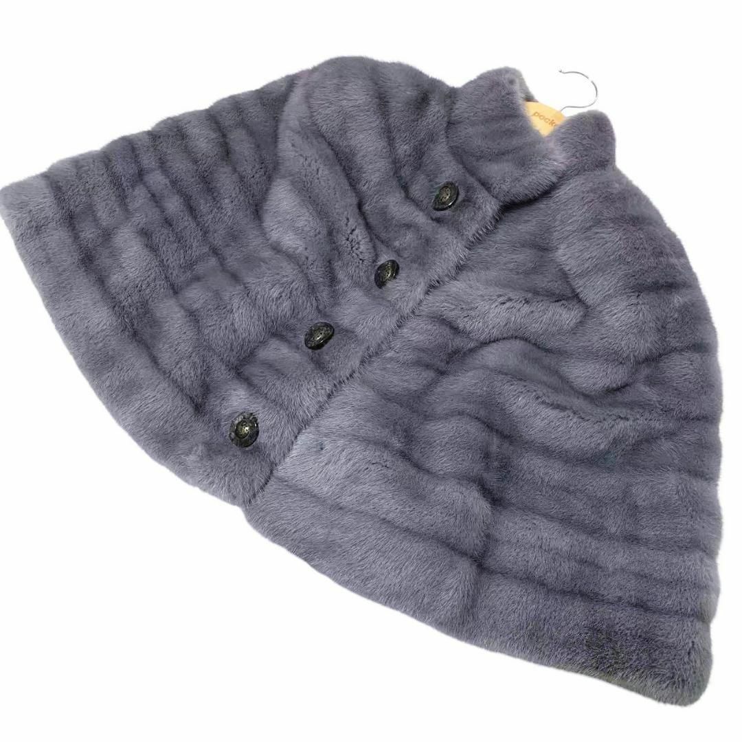 美品 エンバ EMBA 毛皮 ミンクファー ファーケープ ポンチョ 美品 エンバ EMBA 毛皮 ミンクファー ファーケープ ポンチョ