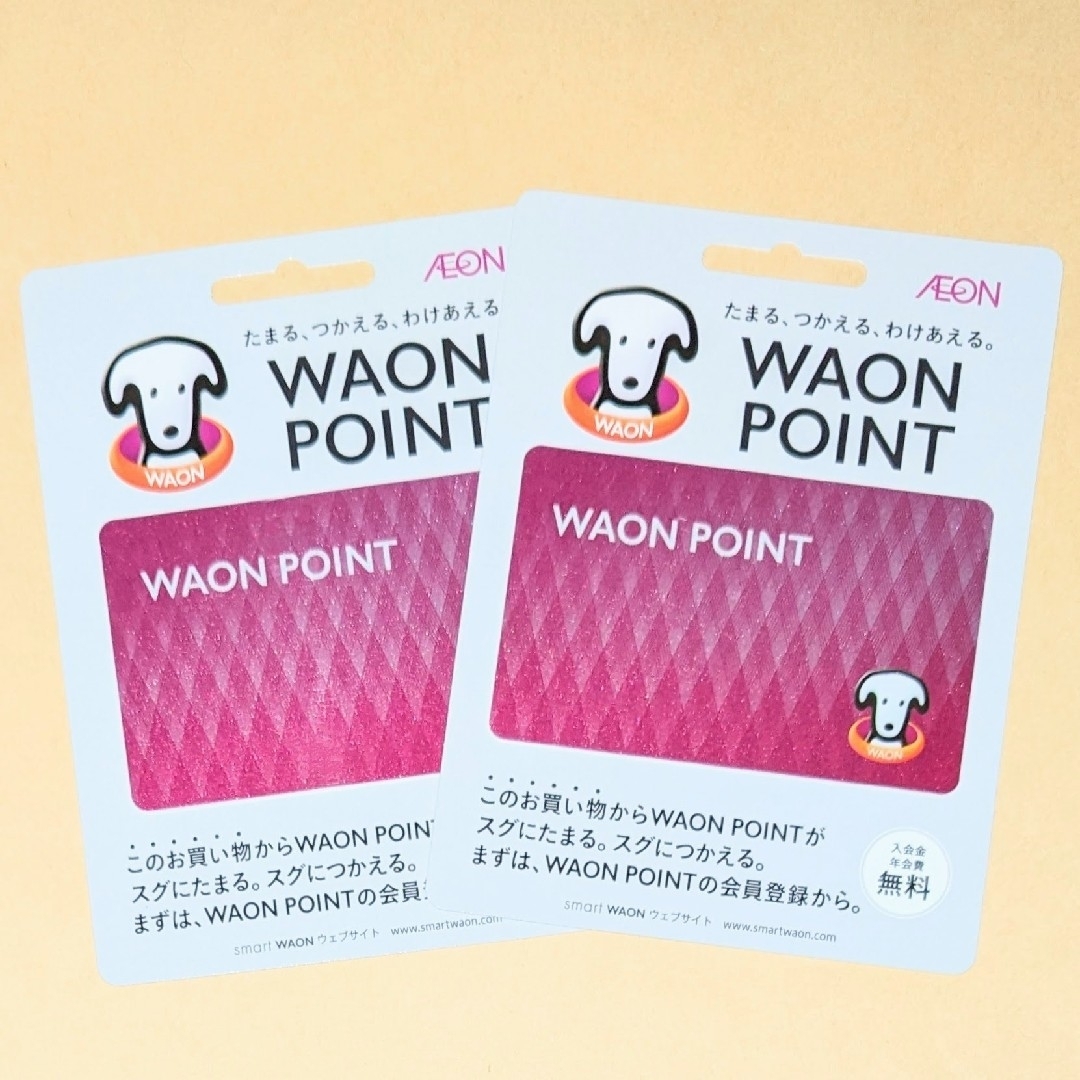 AEON(イオン)のWAON POINT ワオンポイントカード 2枚 その他のその他(その他)の商品写真