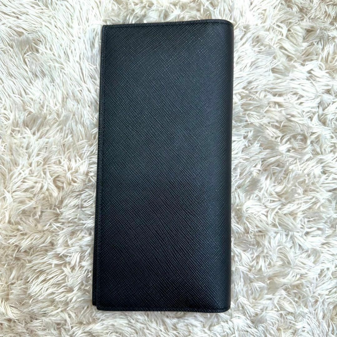PRADA - 【未使用級】プラダ 長財布 二つ折り財布 ブラック PRADA - 【未使用級】プラダ 長財布 二つ折り財布 ブラック