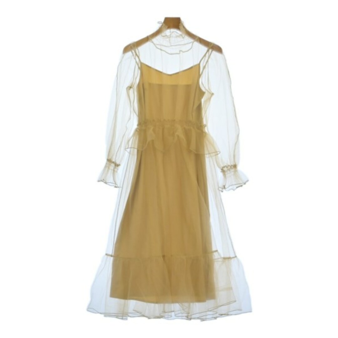 LANVIN en Bleu - LANVIN en bleu ワンピース 36(S位) ベージュ LANVIN en Bleu - LANVIN en bleu ワンピース 36(S位) ベージュ