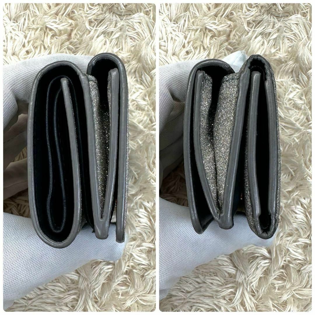BALENCIAGA - 【極美品】バレンシアガ 三つ折財布 シルバー BALENCIAGA - 【極美品】バレンシアガ 三つ折財布 シルバー