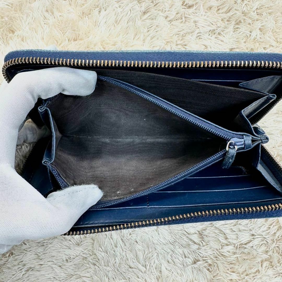 GUCCI - 【美品】グッチ 長財布 ラウンドファスナー デニム GUCCI - 【美品】グッチ 長財布 ラウンドファスナー デニム