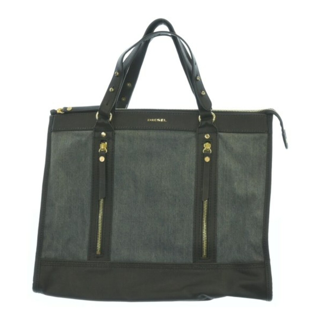 DIESEL - DIESEL ディーゼル トートバッグ - 青x黒 【古着 DIESEL - DIESEL ディーゼル トートバッグ - 青x黒 【古着