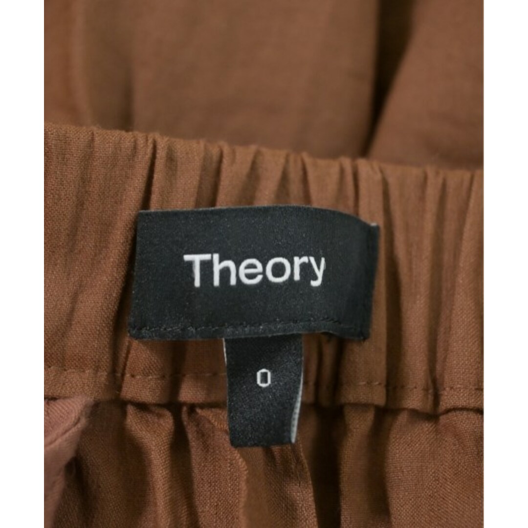 Theory - Theory セオリー クロップドパンツ 0(S位) 茶 【古着 Theory - Theory セオリー クロップドパンツ 0(S位) 茶 【古着