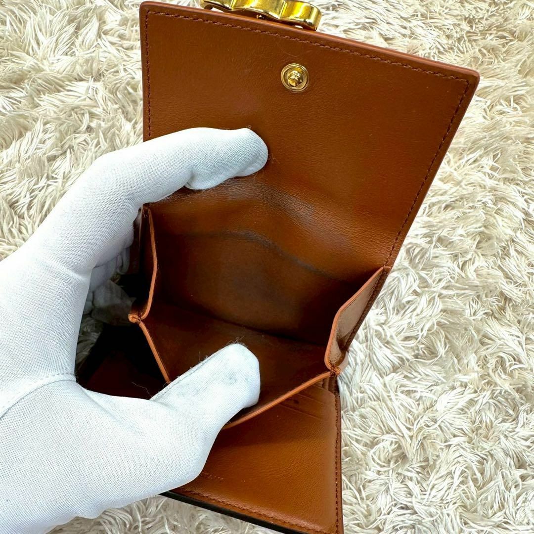 CELINE - 【美品】セリーヌ 三つ折財布 ブラウン マカダム CELINE - 【美品】セリーヌ 三つ折財布 ブラウン マカダム