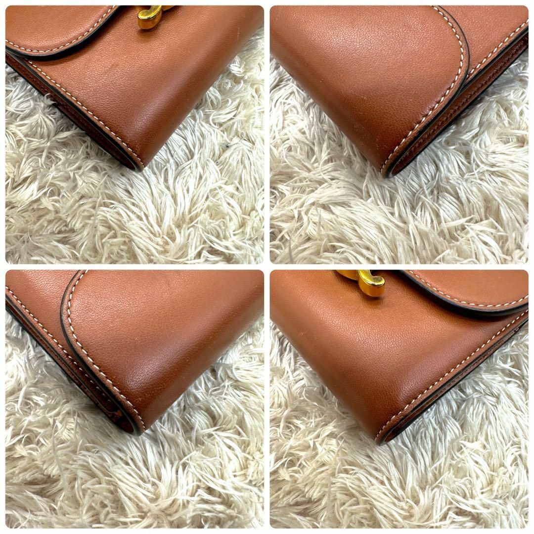 CELINE - 【美品】セリーヌ 三つ折財布 ブラウン マカダム CELINE - 【美品】セリーヌ 三つ折財布 ブラウン マカダム