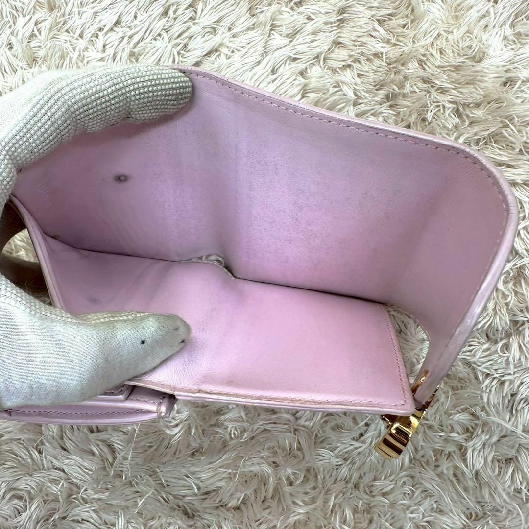 CELINE - 【美品】セリーヌ 三つ折財布 ピンク マカダム CELINE - 【美品】セリーヌ 三つ折財布 ピンク マカダム