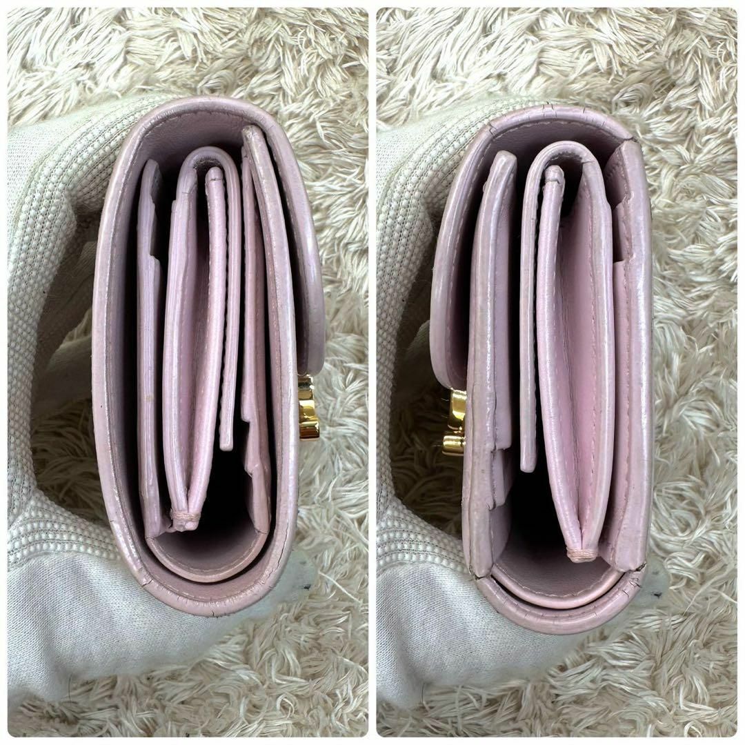 CELINE - 【美品】セリーヌ 三つ折財布 ピンク マカダム CELINE - 【美品】セリーヌ 三つ折財布 ピンク マカダム