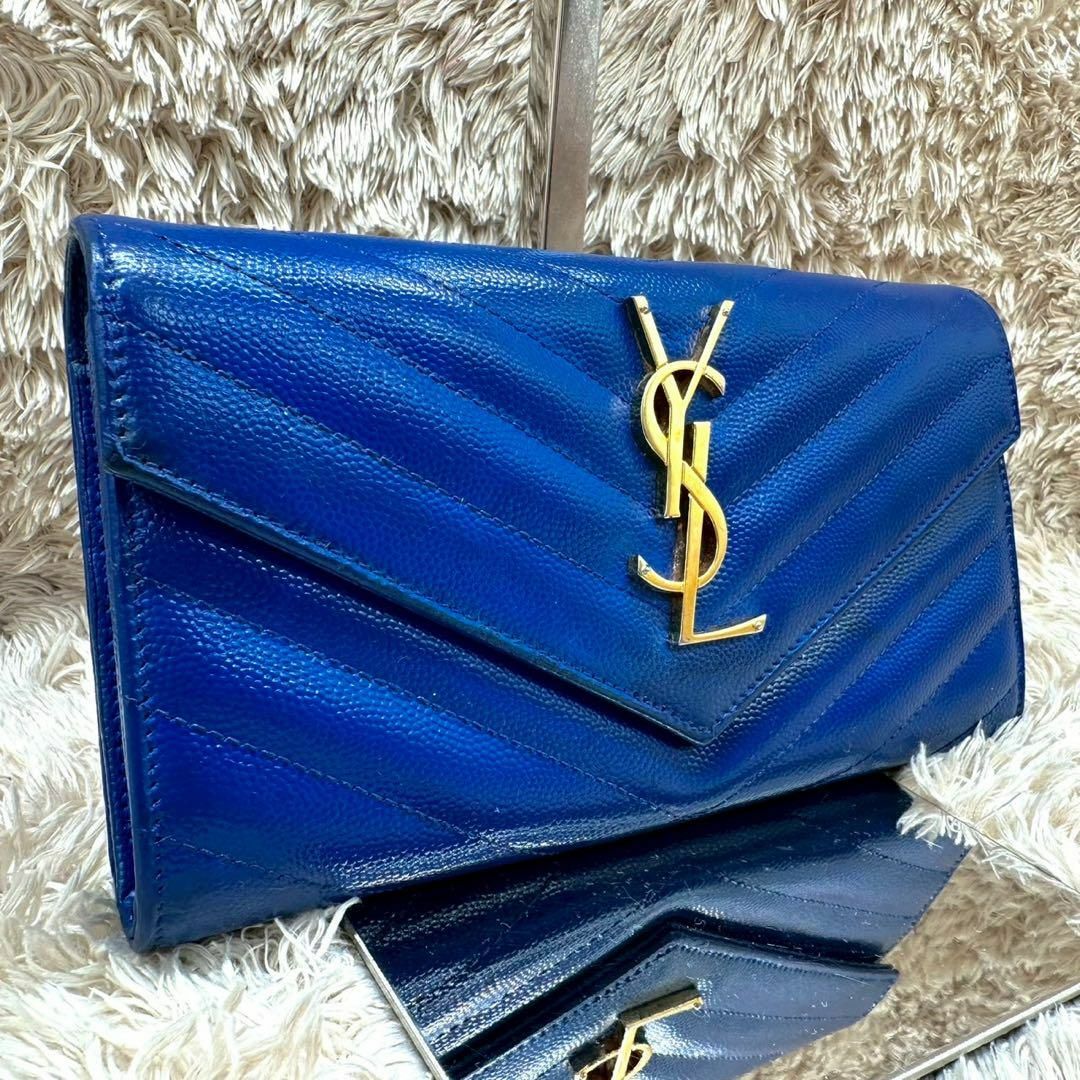 Yves Saint Laurent - 【美品】サンローラン 長財布 フラップ Yves Saint Laurent - 【美品】サンローラン 長財布 フラップ