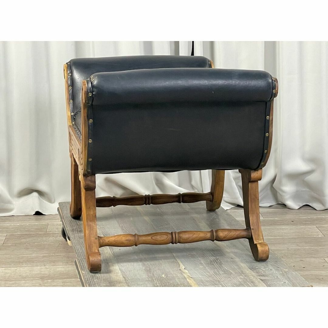 GK37 アジアン家具 チーク材 マドゥーラ レザー ソファ GK37 アジアン家具 チーク材 マドゥーラ レザー ソファ