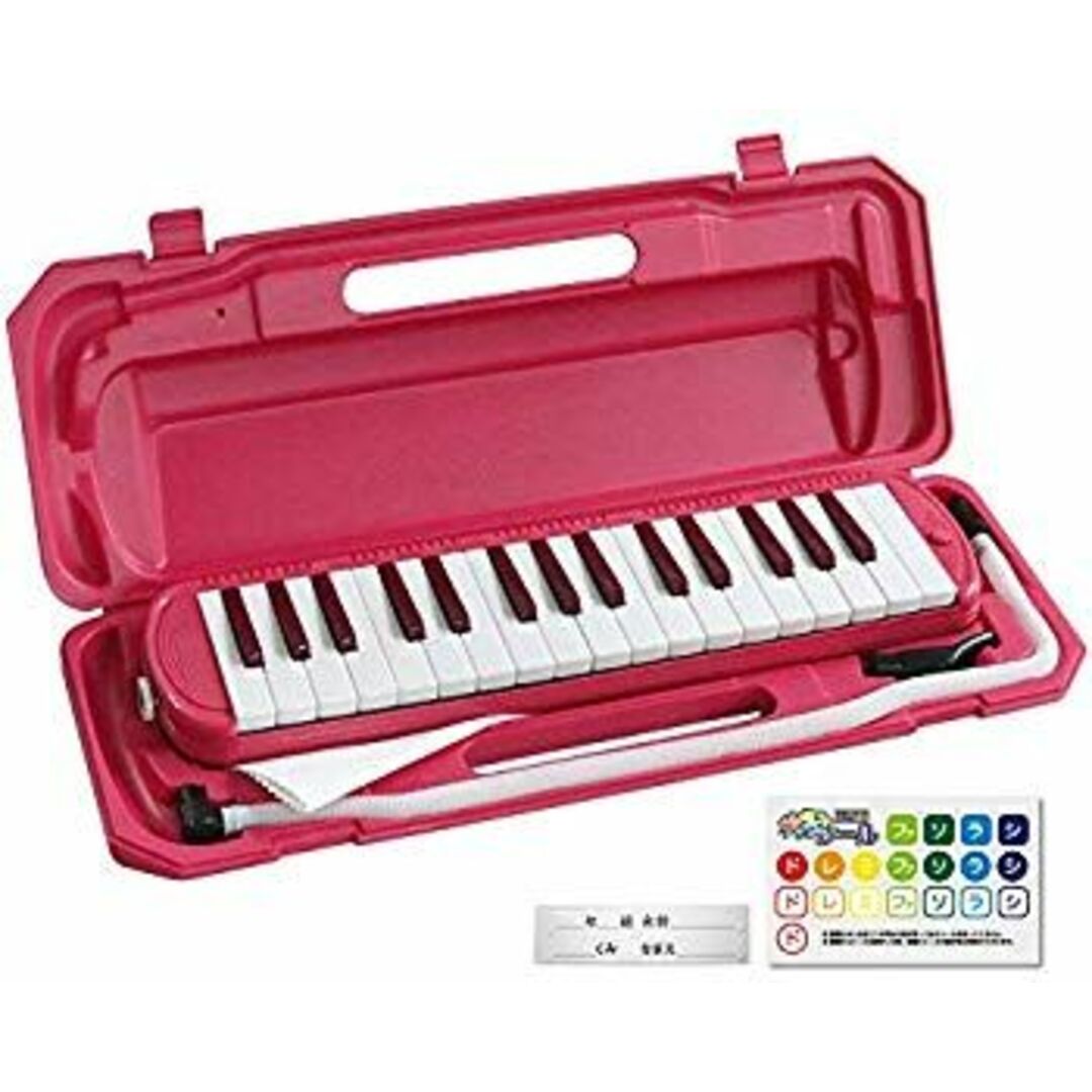 KC キョーリツ 鍵盤ハーモニカ メロディピアノ 32鍵 ビビッドピンク P3001-32K/VPK (ドレミ表記シール・クロス・お名前シール付き) e6mzef9 楽器の楽器 その他(その他)の商品写真