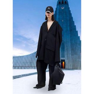BALENCIAGA - BALENCIAGA 18aw ウールチェックワイドバギー BALENCIAGA - BALENCIAGA 18aw ウールチェックワイドバギー