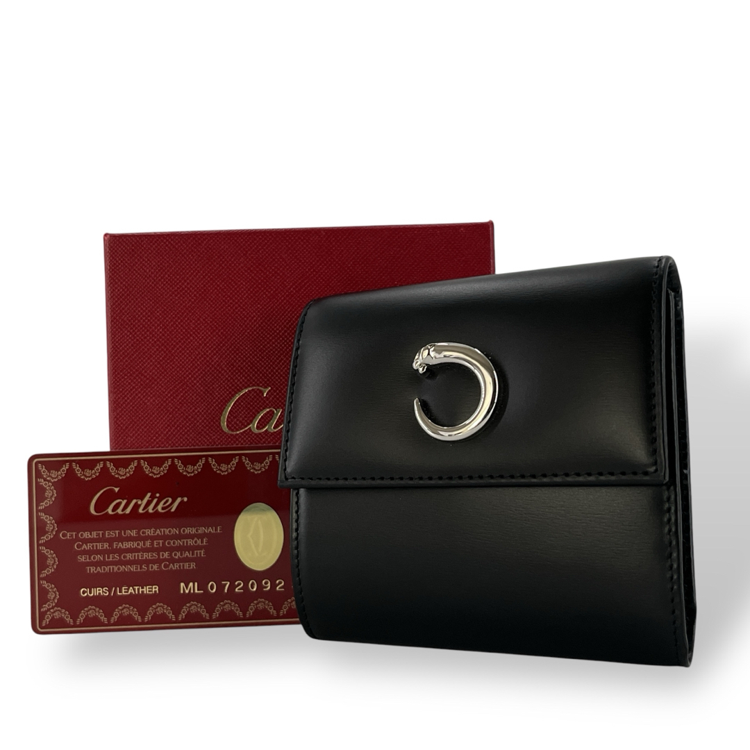 Cartier - 付属品完備 カルティエ 三つ折り財布 パンテール Cartier - 付属品完備 カルティエ 三つ折り財布 パンテール