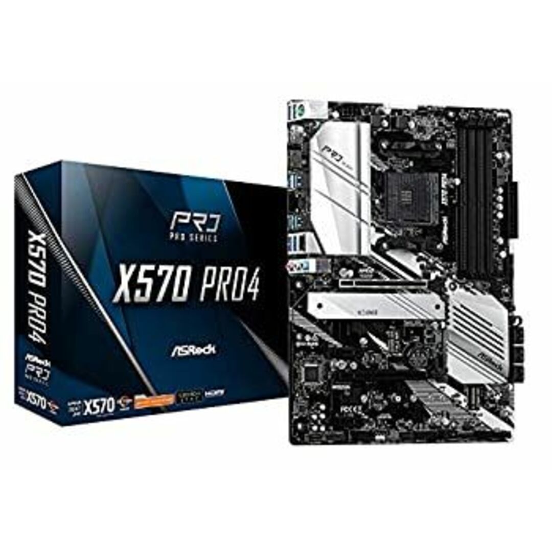 ASRock AMD Ryzen 3000シリーズ CPU(Soket AM4)対応 X570チップセット搭載 ATX マザーボード X570 Pro4 スマホ/家電/カメラのPC/タブレット(PCパーツ)の商品写真