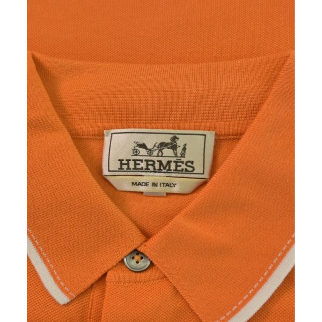 HERMES - HERMES エルメス ポロシャツ XS オレンジ 【古着 HERMES - HERMES エルメス ポロシャツ XS オレンジ 【古着