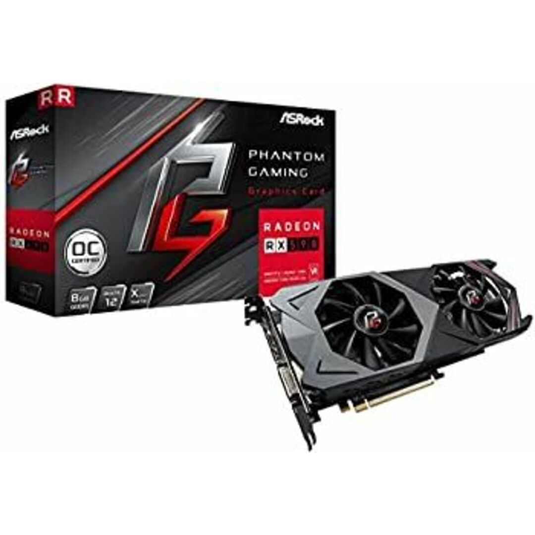 ASRock グラフィックボード AMD RX590 搭載 Phantom gaming モデル PG X Radeon RX590 8G OC スマホ/家電/カメラのPC/タブレット(PCパーツ)の商品写真
