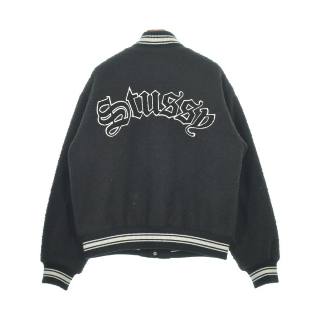 STUSSY - STUSSY ステューシー スタジャン L 黒x白 【古着 STUSSY - STUSSY ステューシー スタジャン L 黒x白 【古着
