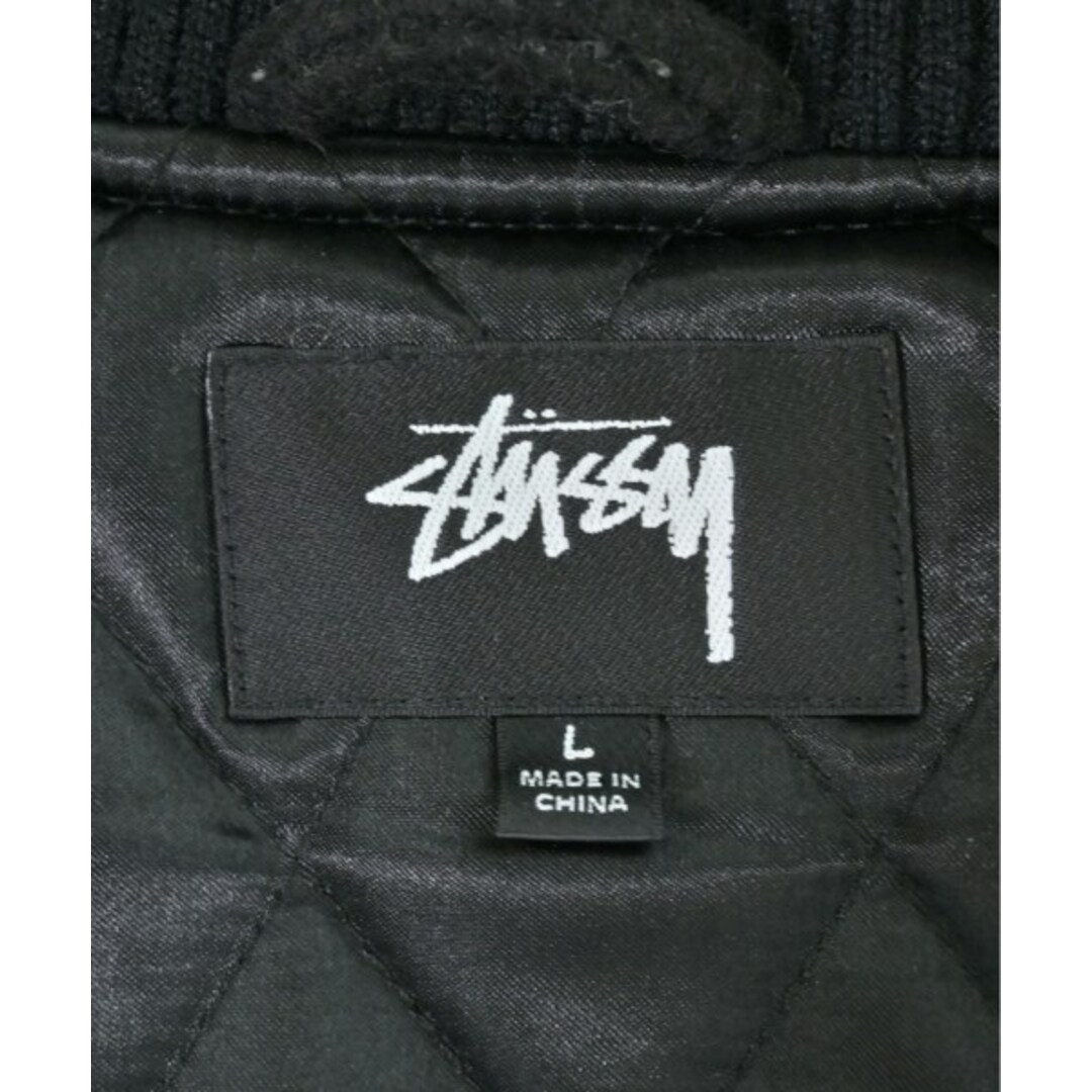 STUSSY - STUSSY ステューシー スタジャン L 黒x白 【古着 STUSSY - STUSSY ステューシー スタジャン L 黒x白 【古着