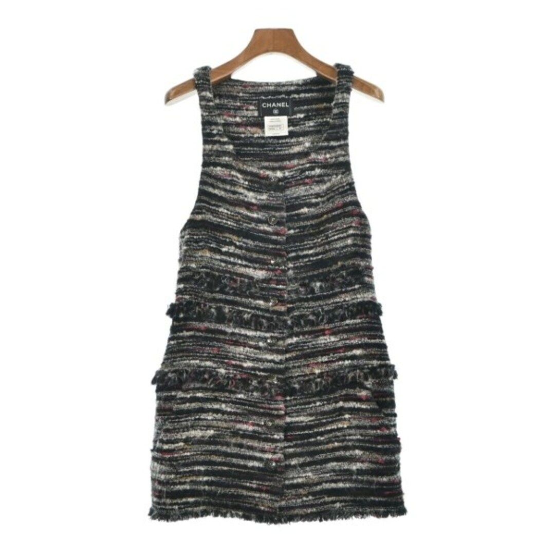 CHANEL - CHANEL シャネル ワンピース 34(XXS位) 黒x白x赤等(総 CHANEL - CHANEL シャネル ワンピース 34(XXS位) 黒x白x赤等(総