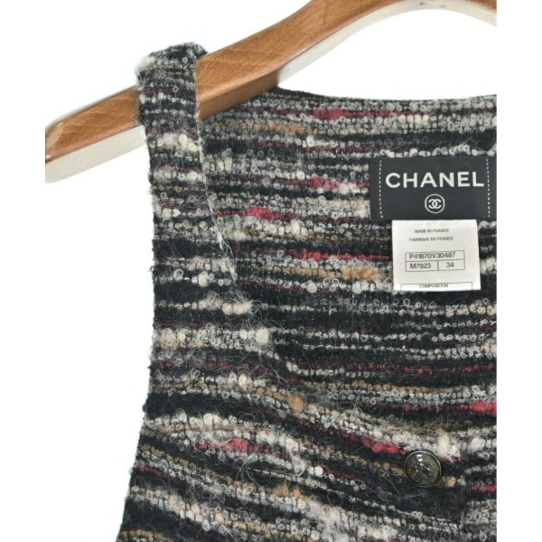 CHANEL - CHANEL シャネル ワンピース 34(XXS位) 黒x白x赤等(総 CHANEL - CHANEL シャネル ワンピース 34(XXS位) 黒x白x赤等(総