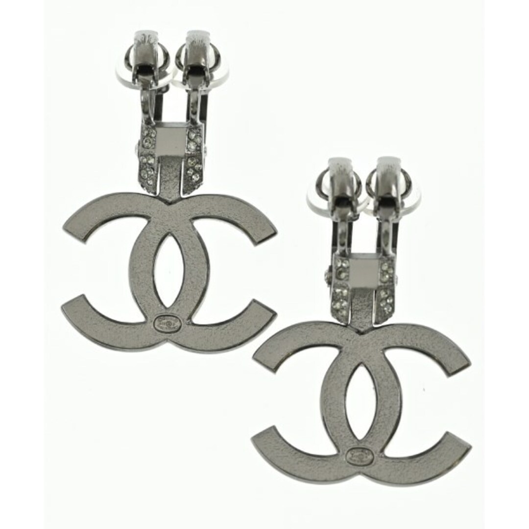 CHANEL - CHANEL シャネル ピアス - シルバー 【古着】【中古 CHANEL - CHANEL シャネル ピアス - シルバー 【古着】【中古