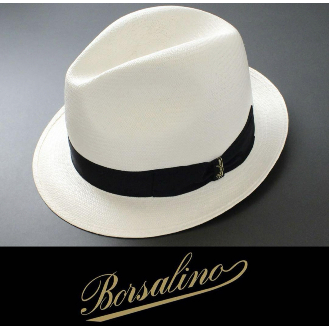 Borsalino - 2920◇ボルサリーノ◇高級パナマ帽◇61(実寸61 Borsalino - 2920◇ボルサリーノ◇高級パナマ帽◇61(実寸61