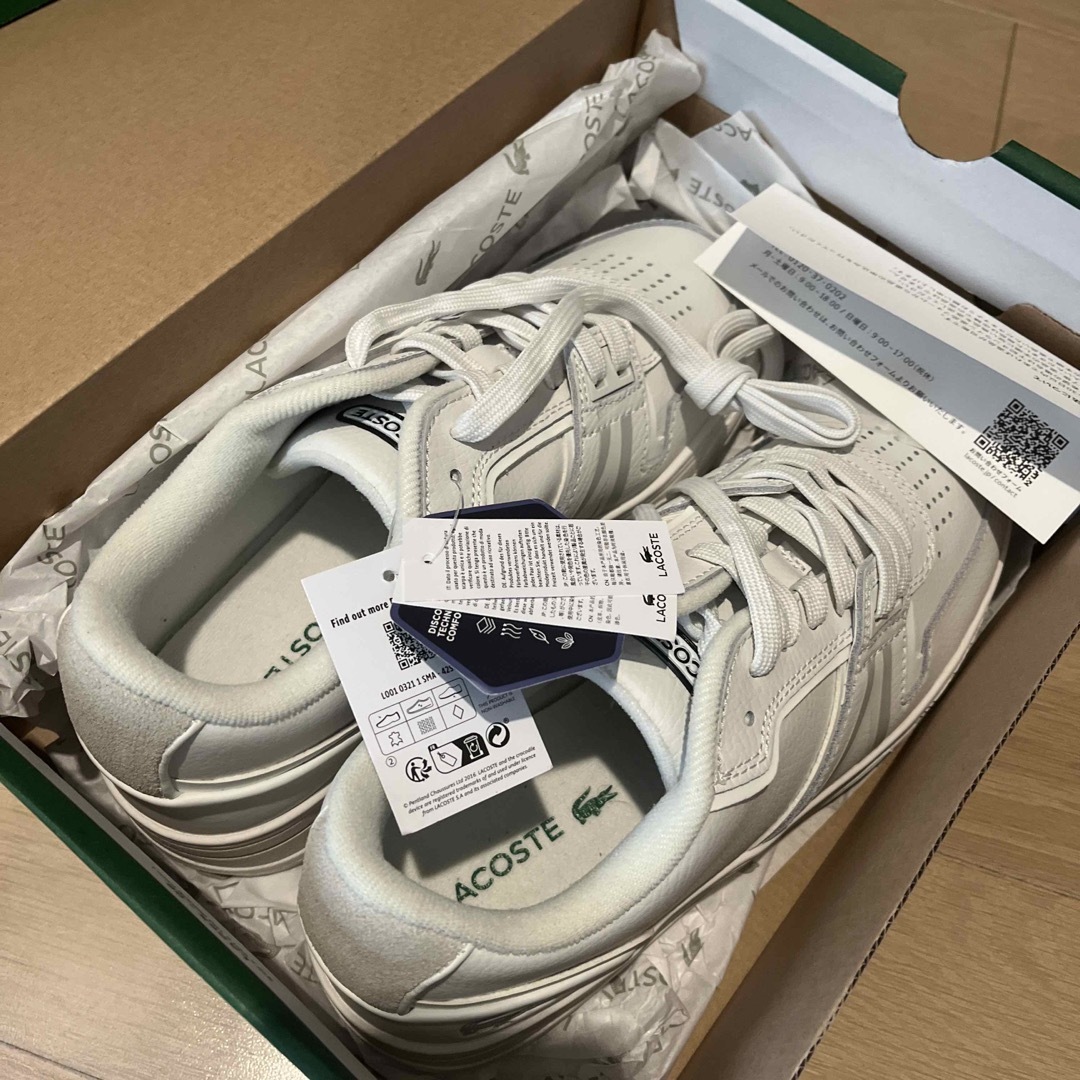 LACOSTE - 新品未使用 ラコステ スニーカー ホワイト 26の通販 LACOSTE - 新品未使用 ラコステ スニーカー ホワイト 26の通販