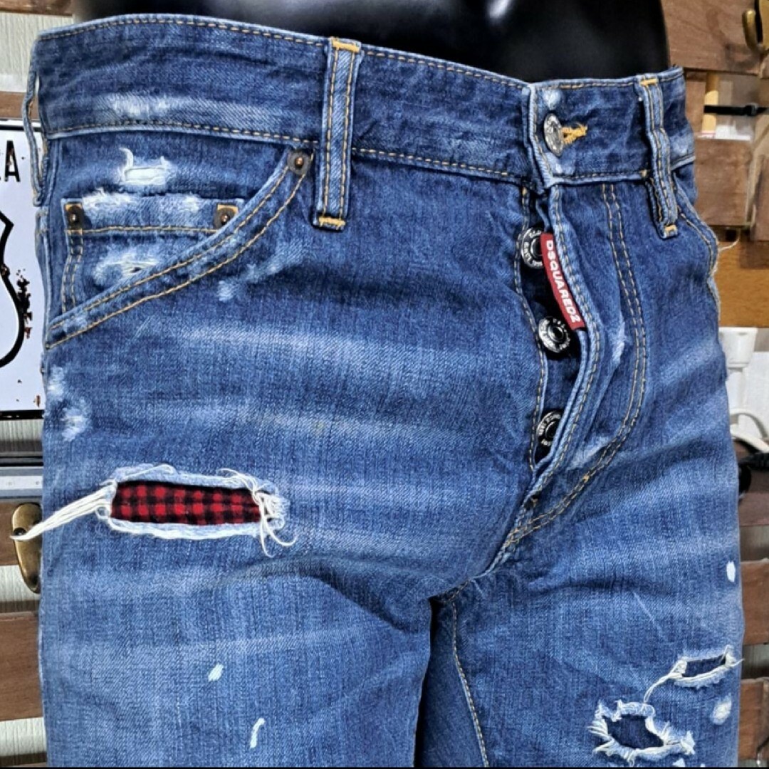 DSQUARED2 - Dsquared2 ストレッチ クラッシュリペア加工 デニム DSQUARED2 - Dsquared2 ストレッチ クラッシュリペア加工 デニム