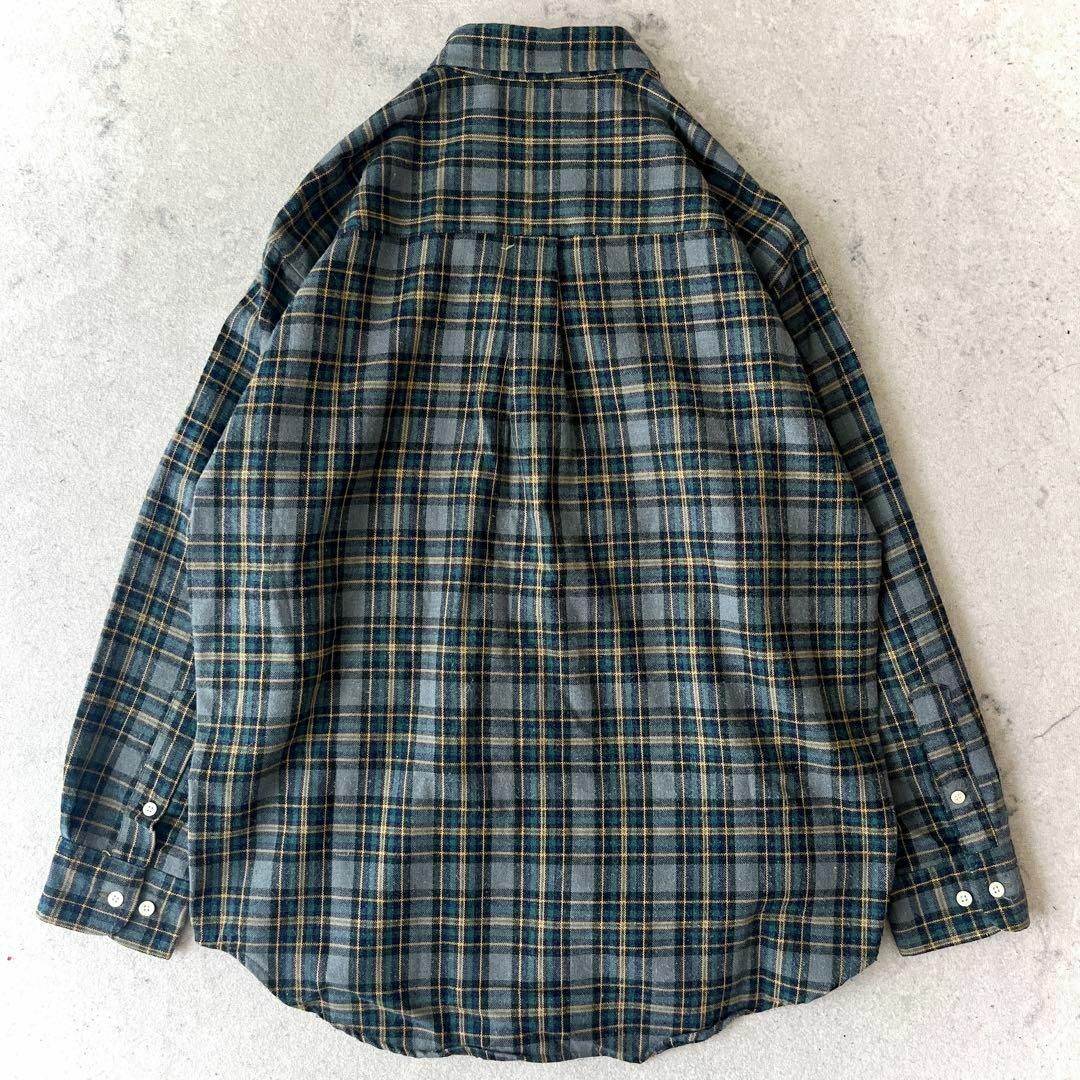 90s ポロ ラルフローレン L ウール チェック ネルシャツ 緑 90s ポロ ラルフローレン L ウール チェック ネルシャツ 緑