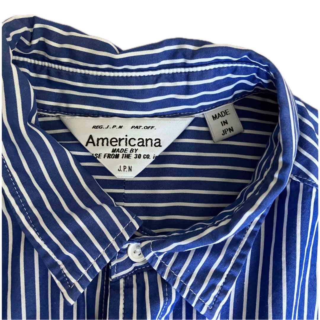 DEUXIEME CLASSE - Americana ストライプシャツワンピースの通販 DEUXIEME CLASSE - Americana ストライプシャツワンピースの通販